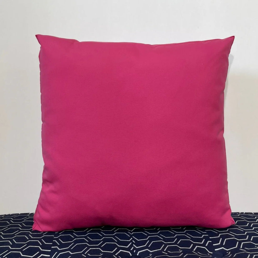 Oblique Studio Sunbrella Hero Solid Square Pillow in Hot Pink - RSH Decor