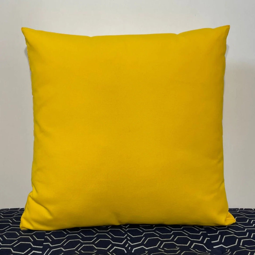 Oblique Studio Sunbrella Hero Solid Square Pillow in Sunflower - RSH Decor
