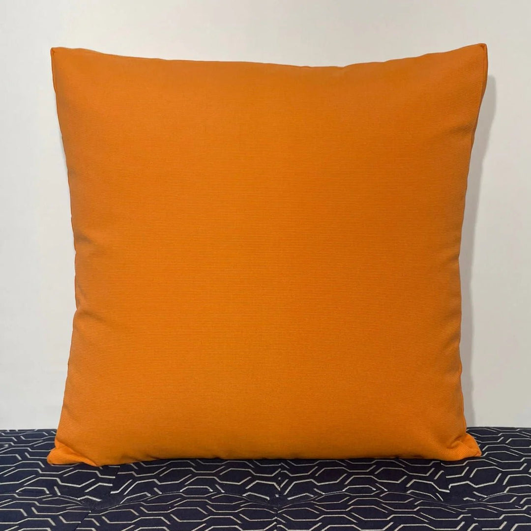 Oblique Studio Sunbrella Hero Solid Square Pillow in Tangerine - RSH Decor