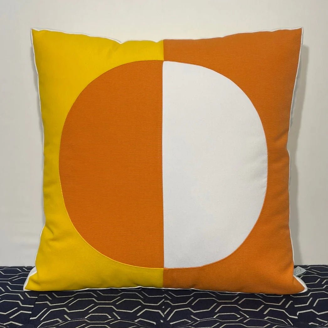 Oblique Studio Sunbrella Reflection Pillow in Tangerine/Sunflower - RSH Decor