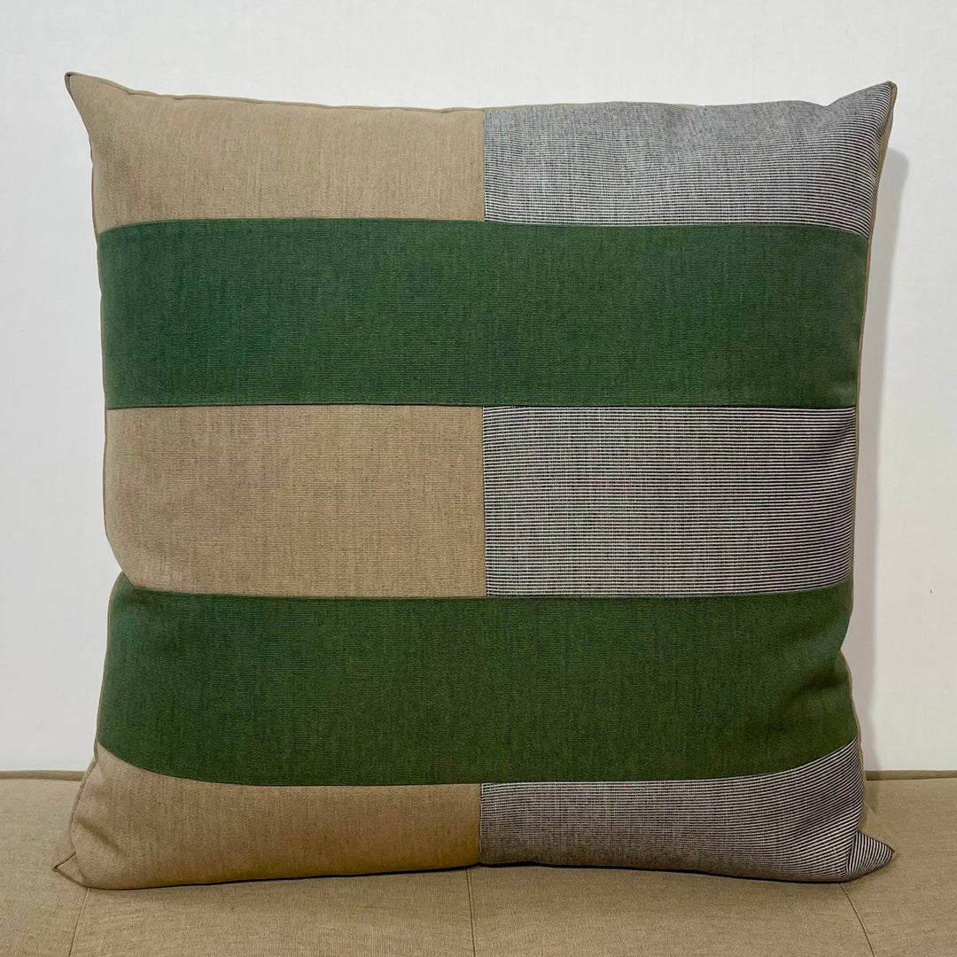 Oblique Studios Sunbrella Tiles Pillow in Fern/Flint - RSH Decor