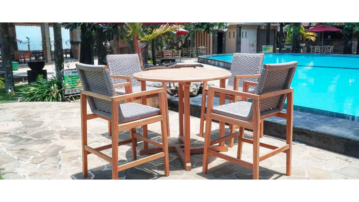 Oceanside Teak Counter Chair | Phisco Outdoor - RSH Decor