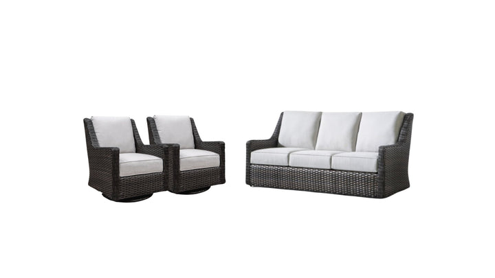 Oconee II Sofa and Swivel Rocker Chairs Set | Phisco Outdoor - RSH Decor