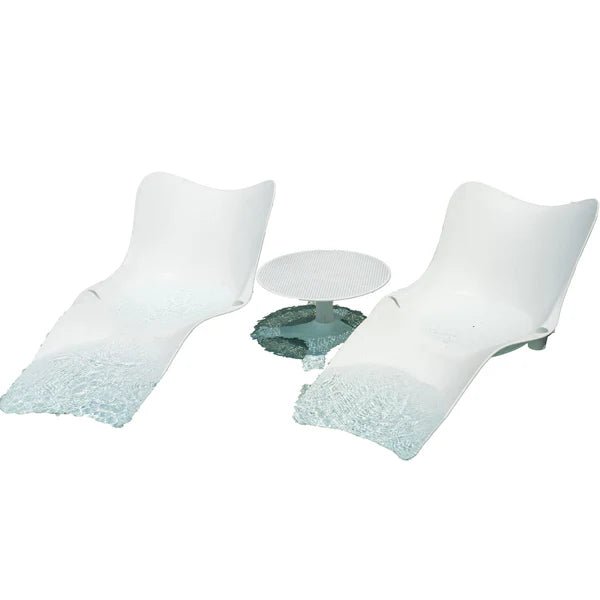 Panama Jack Set of 2 Wave In - Pool Chaise Lounger with End Table - RSH Decor