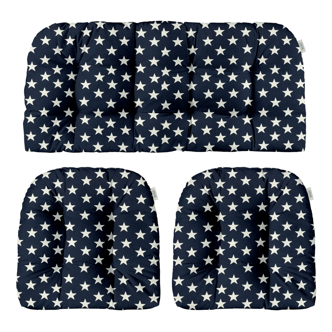 Patriotic Tufted Wicker 3 Piece Set - RSH Decor
