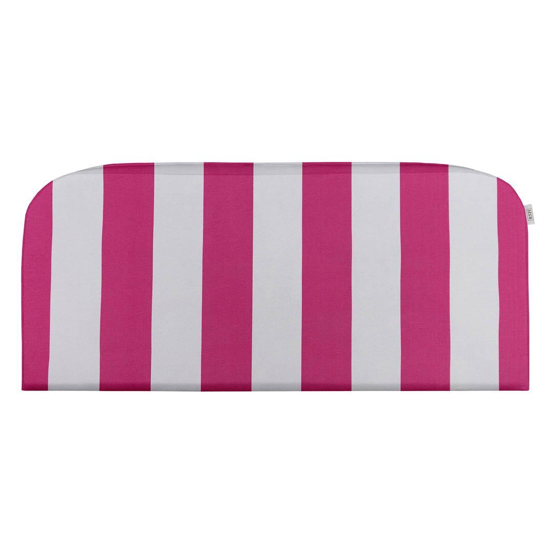 Pink Foam Wicker Loveseat Cushion with All-Weather Polyester Spun Fabric