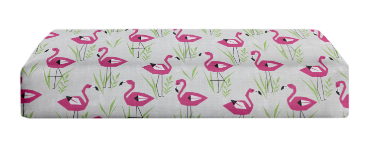 Pink Foam Ottoman Replacement Cushion with All-Weather Polyester Spun Fabric