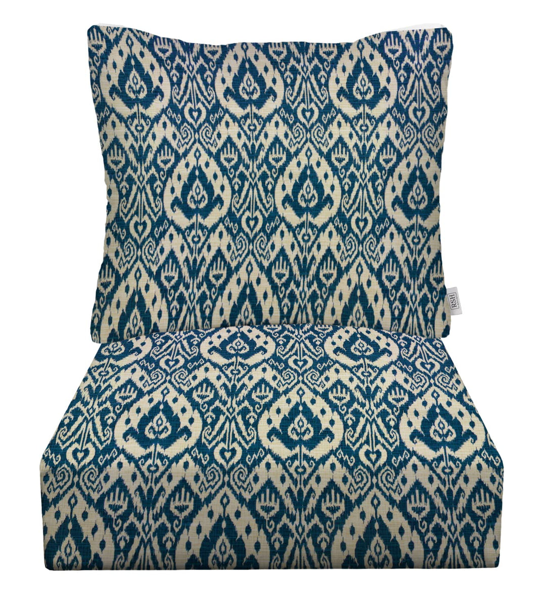 RSH DECOR: Deep Seating Chair Cushion with Pillow Back | 23” x 24” Seat | All - Weather Spun Fabric | Outdoor Cushion Set for Patio Furniture | Ashmore Marine - RSH Decor