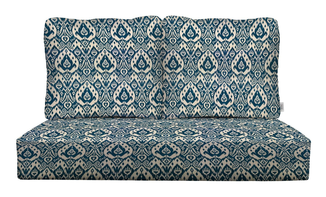 RSH DECOR: Deep Seating Loveseat Cushion Set | 46” x 26” Loveseat | All - Weather Spun Fabric | Outdoor Foam Settee and Pillow Back Cushions for Patio Furniture | Ashmore Marine - RSH Decor