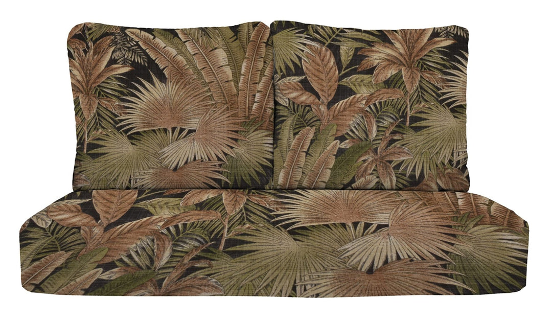 RSH Décor Indoor Outdoor Deep Seating Loveseat Cushion 3 Piece Set Polyester Patterns (1 - 46"x26"x5" Seat & 2 - 25"x21" Backs) - Pillow Back - RSH Decor