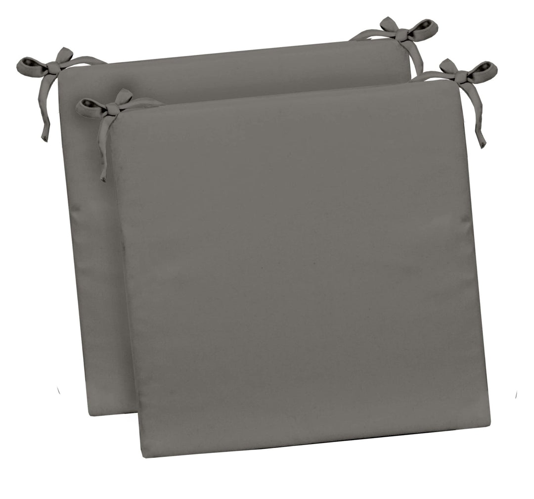 RSH DECOR Indoor / Outdoor Foam Dining Chair Seat Cushions, 20" x 20" x 3" (Grey) (Set of 2) - RSH Decor