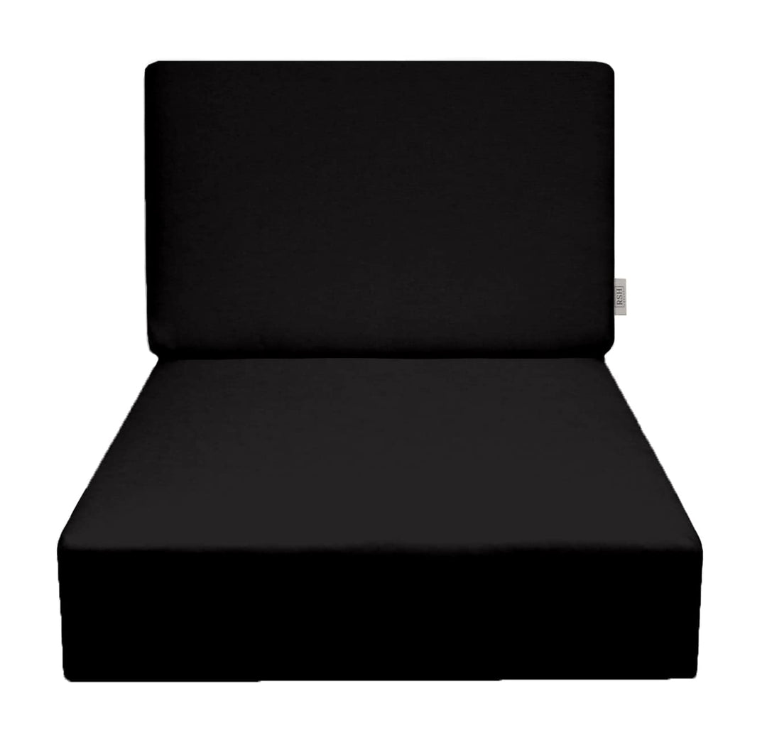 RSH Décor Indoor Outdoor Low Back Deep Seating Chair Cushion Polyester Solids (25"x25"x5" & 25"x18"x3") - Foam - RSH Decor