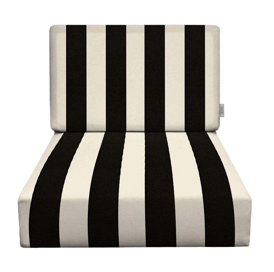 RSH Décor Indoor Outdoor Low Back Deep Seating Chair Cushion Polyester Solids (25"x25"x5" & 25"x18"x3") - Foam - RSH Decor