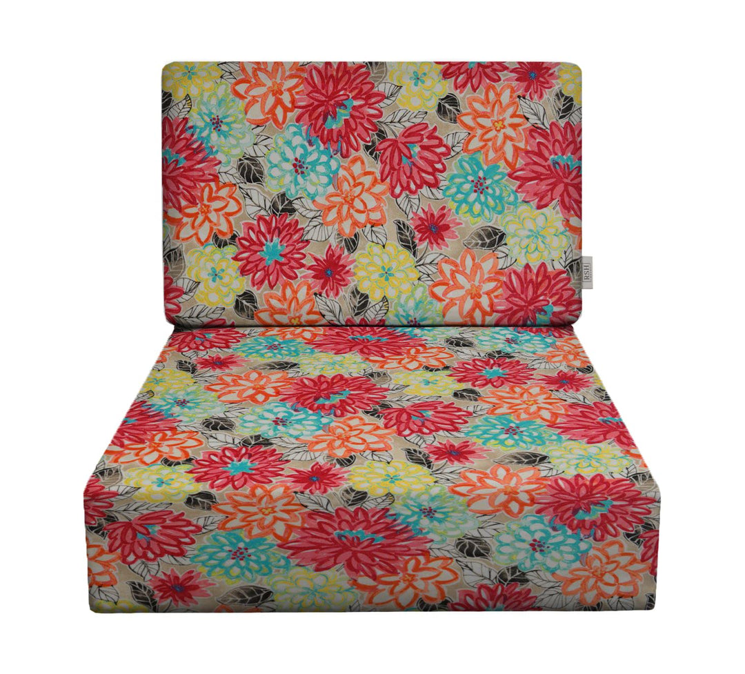 RSH Décor Indoor Outdoor Low Back Deep Seating Chair Cushion Polyester Solids (25"x25"x5" & 25"x18"x3") - Foam - RSH Decor