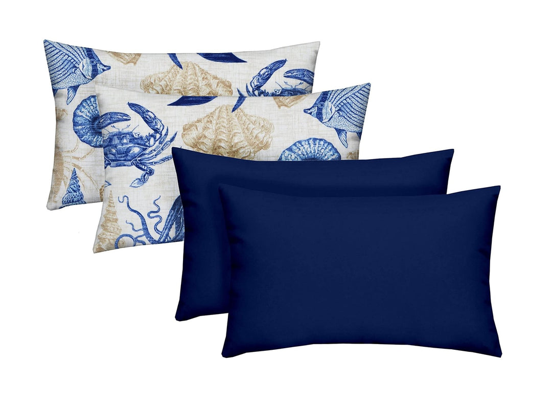 RSH Décor Indoor Outdoor Set of 4 Lumbar Pillows - RSH Decor