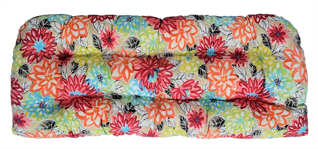 RSH Décor Indoor Outdoor Wicker Loveseat Cushions Polyester Patterns (44"x22") - Tufted - RSH Decor