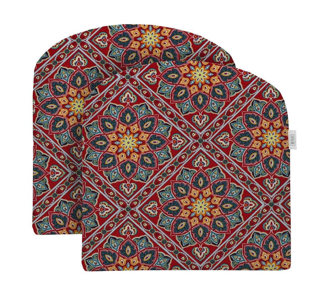 RSH Décor Set of 2 Indoor Outdoor Wicker U - Shape Cushions Polyester Patterns (19"x19") - Foam - RSH Decor