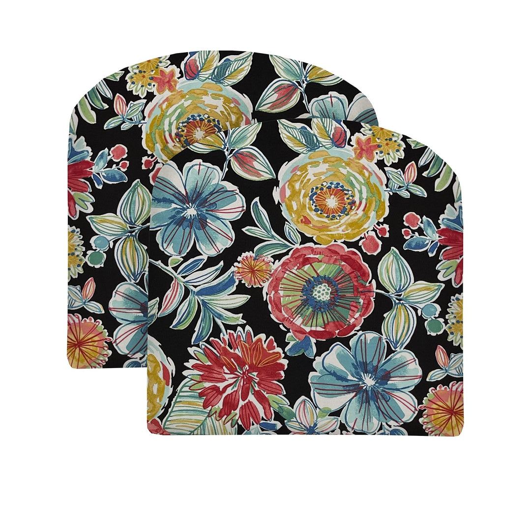 RSH Décor Set of 2 Indoor Outdoor Wicker U - Shape Cushions Polyester Patterns (22"x22") - Foam - RSH Decor