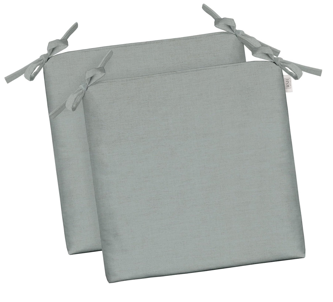 RSH DECOR: Sunbrella Foam Chair Cushions Set of 2 | 15" x 14" x 2" | All - Weather Square Cushions for Patio Furniture | Crafted with Sunbrella Performance Fabric | Play Sky - RSH Decor
