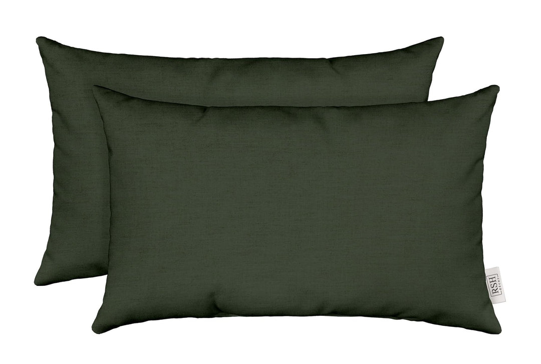 RSH DECOR: Sunbrella Play Jumbo Lumbar Pillows Set of 2 | 26" x 16" | Water and Fade - Resistant Performance Fabric | Outdoor Pillow Covers with Down - Alternative Inserts | Play Jungle - RSH Decor