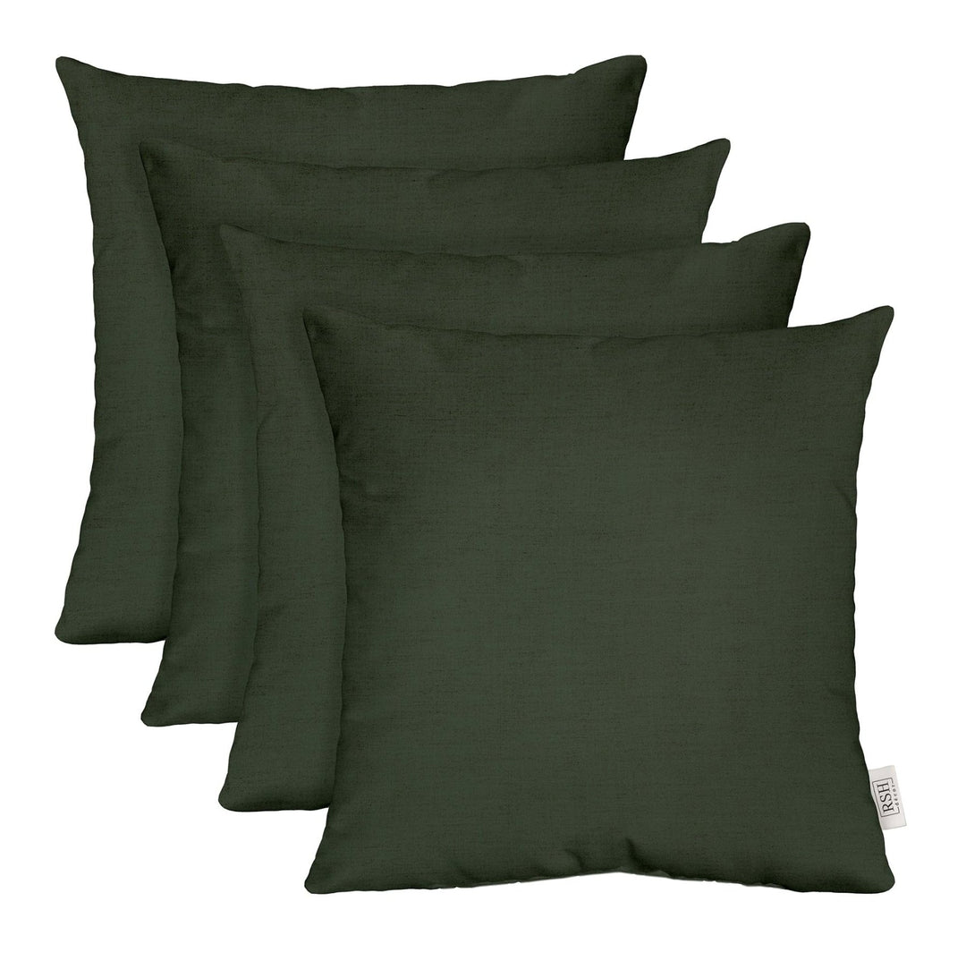 RSH DECOR: Sunbrella Play Square Throw Pillows Set of 4 | 17" x 17" | Water and Fade - Resistant Performance Fabric | Outdoor Pillow Covers with Down - Alternative Inserts | Play Jungle - RSH Decor