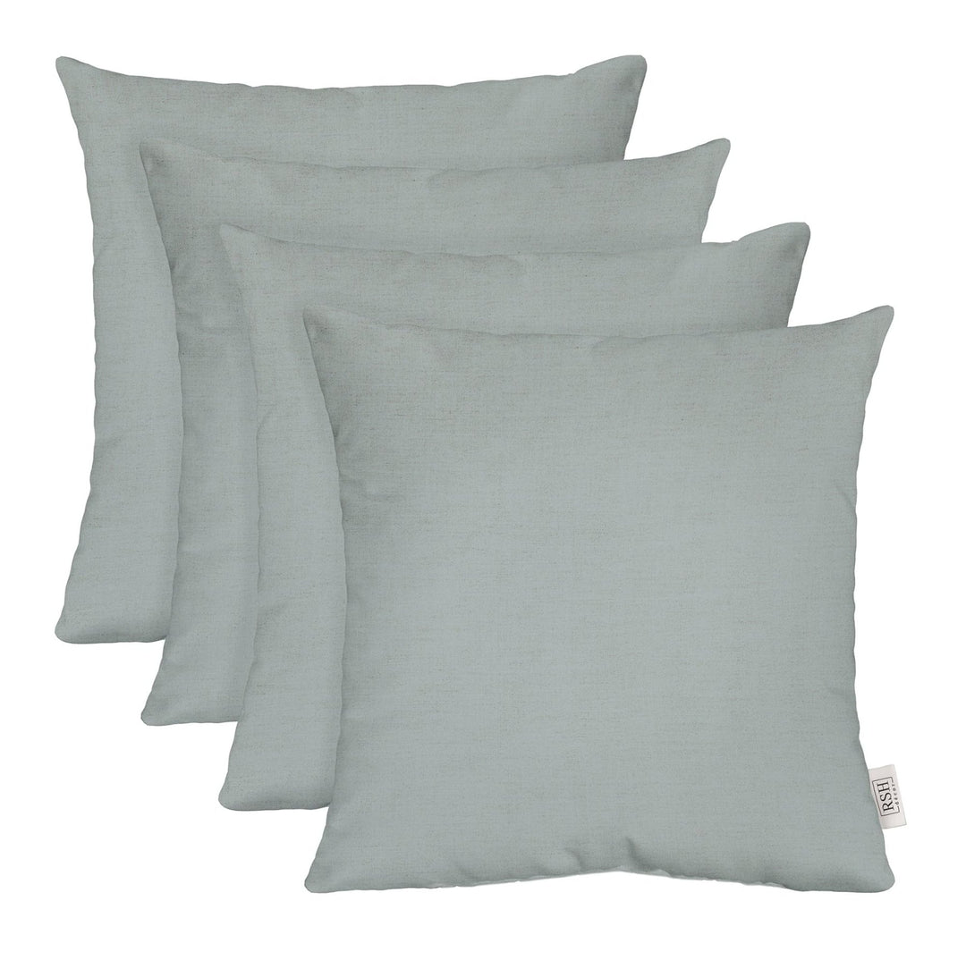 RSH DECOR: Sunbrella Play Square Throw Pillows Set of 4 | 17" x 17" | Water and Fade - Resistant Performance Fabric | Outdoor Pillow Covers with Down - Alternative Inserts | Play Sky - RSH Decor