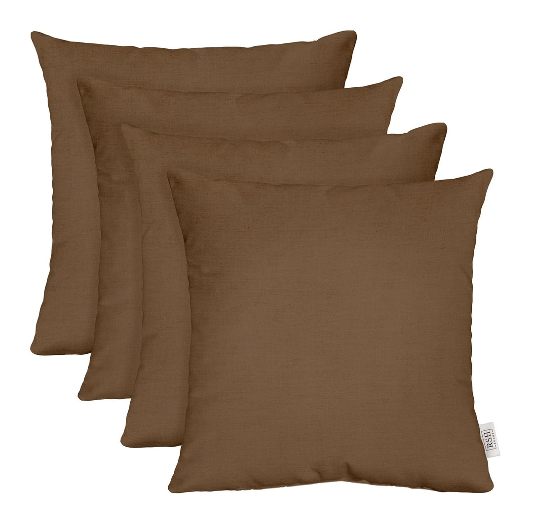 RSH DECOR: Sunbrella Play Square Throw Pillows Set of 4 | 24" x 24" | Water and Fade - Resistant Performance Fabric | Outdoor Pillow Covers with Down - Alternative Inserts | Play Jungle - RSH Decor