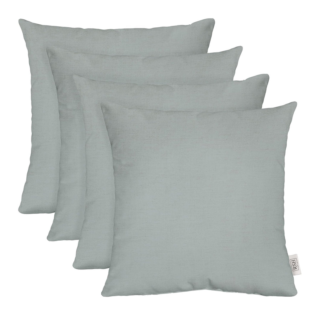 RSH DECOR: Sunbrella Play Square Throw Pillows Set of 4 | 24" x 24" | Water and Fade - Resistant Performance Fabric | Outdoor Pillow Covers with Down - Alternative Inserts | Play Sky - RSH Decor