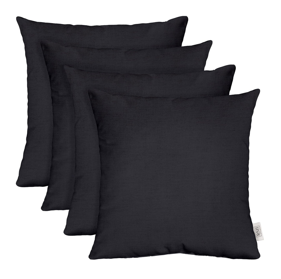 RSH DECOR: Sunbrella Play Square Throw Pillows Set of 4 | 24" x 24" | Water and Fade - Resistant Performance Fabric | Outdoor Pillow Covers with Down - Alternative Inserts | Play Navy - RSH Decor