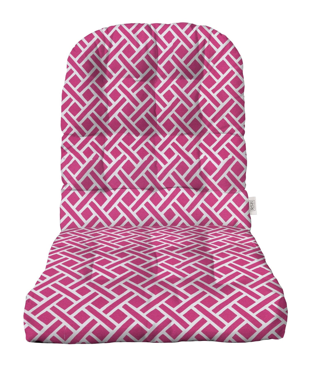 RSH DECOR: Tufted Adirondack Chair Cushion | 42.5” x 21” | All - Weather Spun Fabric | Water and Fade - Resistant | Outdoor Cushion for Patio Furniture | Midnight Melody Pink - RSH Decor
