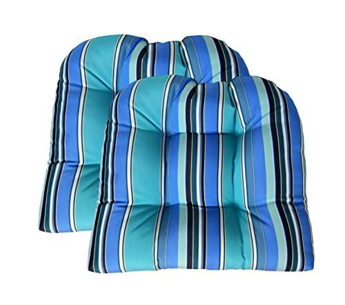 RSH DECOR Ushape Sunbrella Pattern Tufted 22x22 - RSH Decor