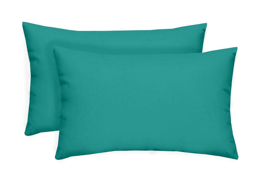 Set of 2 Blue Green Cancun Jumbo Lumbar Throw Pillows - RSH Decor