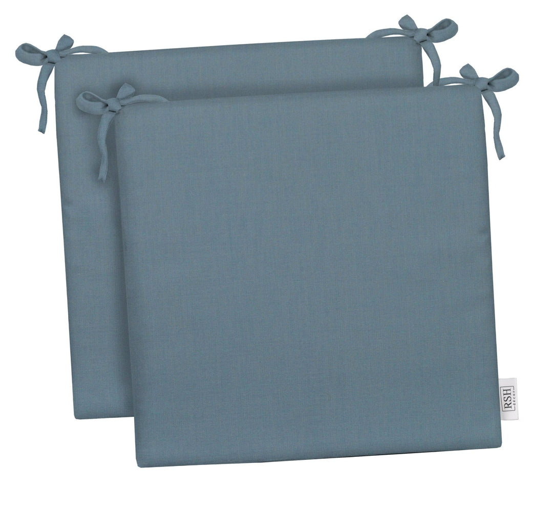 Set of 2 Dining Chair Cushions | Foam | Sunbrella Canvas Air Blue - RSH Decor