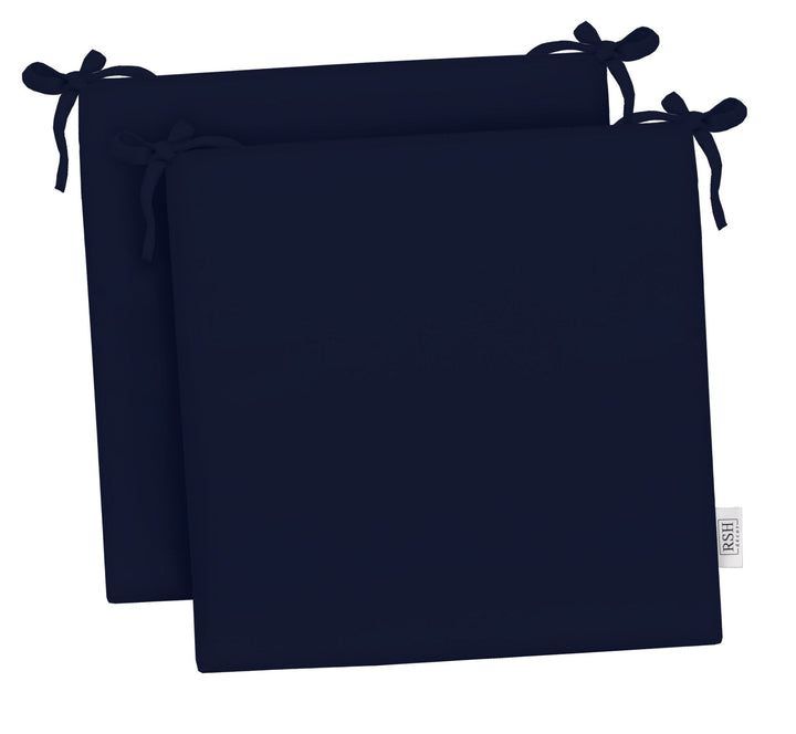 Set of 2 Dining Chair Cushions | Foam | Sunbrella Canvas Navy - RSH Decor