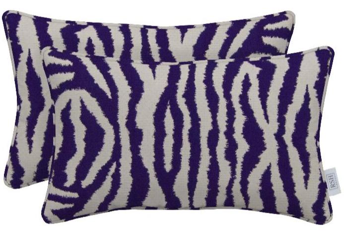 Set of 2 Lumbar Throw Pillows | Orange & Purple Collection - RSH Decor