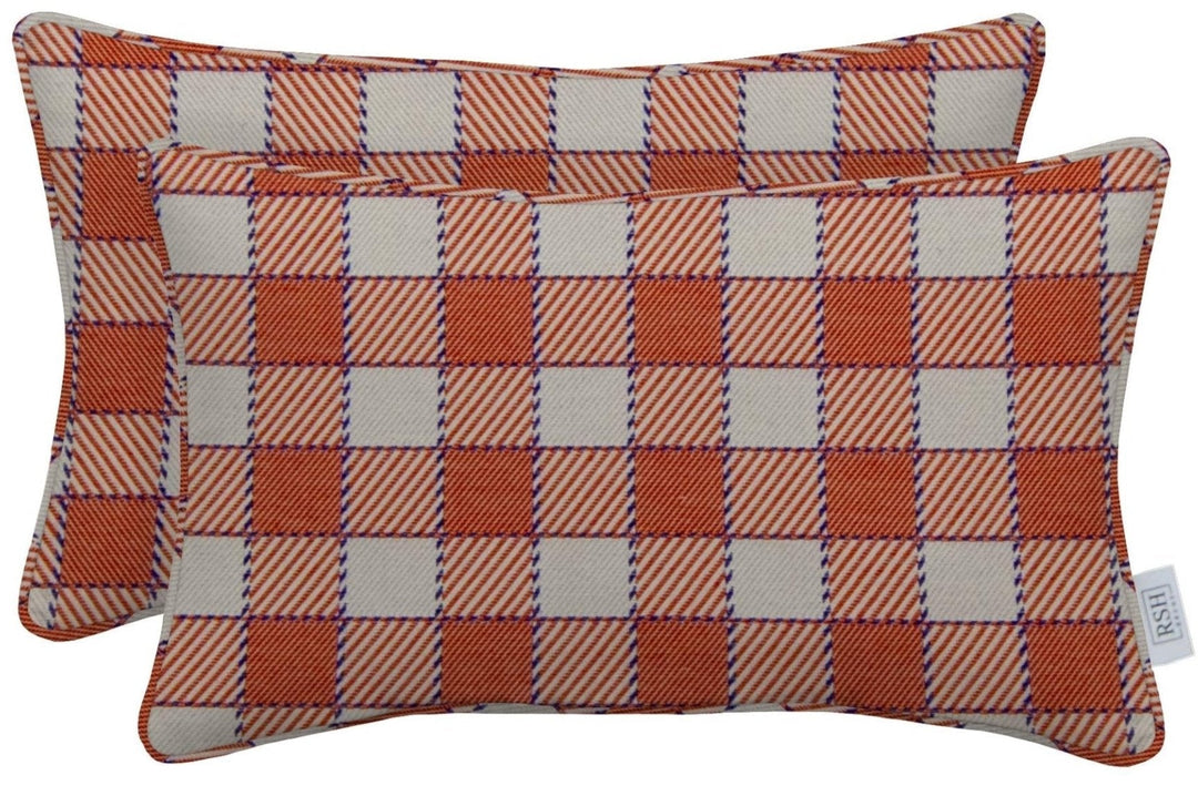 Set of 2 Lumbar Throw Pillows | Orange & Purple Collection - RSH Decor