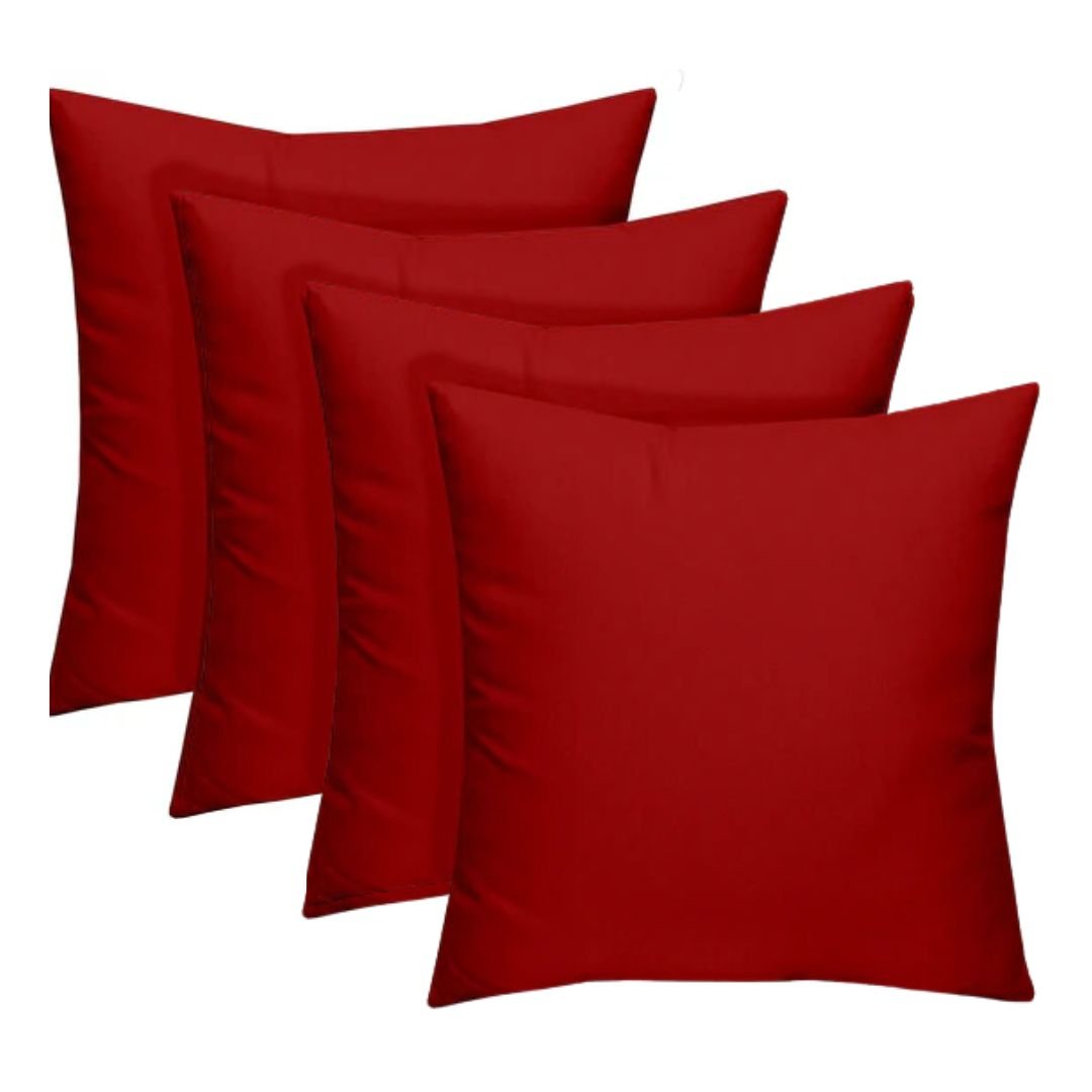 Set of 2 or 4 Throw Pillows | Square 20"x20" | Red - RSH Decor