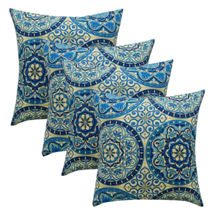 Set of 2 or 4 Throw Pillows | Square & Lumbar Options | Blue Wheel Indigo | SUMMER FLASH SALE - RSH Decor