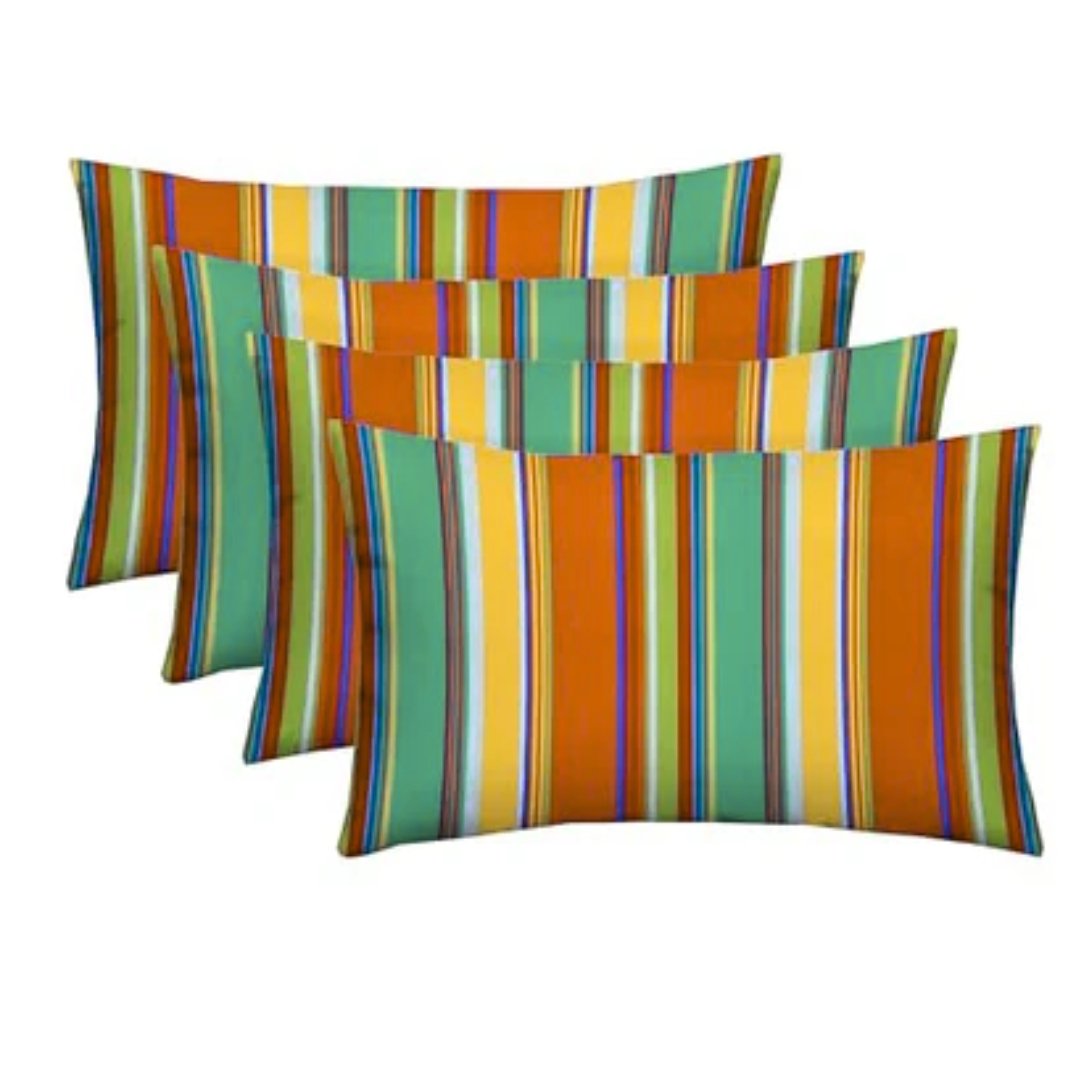 Set of 2 or 4 Throw Pillows | Square & Lumbar Options | Bright Colorful Stripe | SUMMER FLASH SALE - RSH Decor