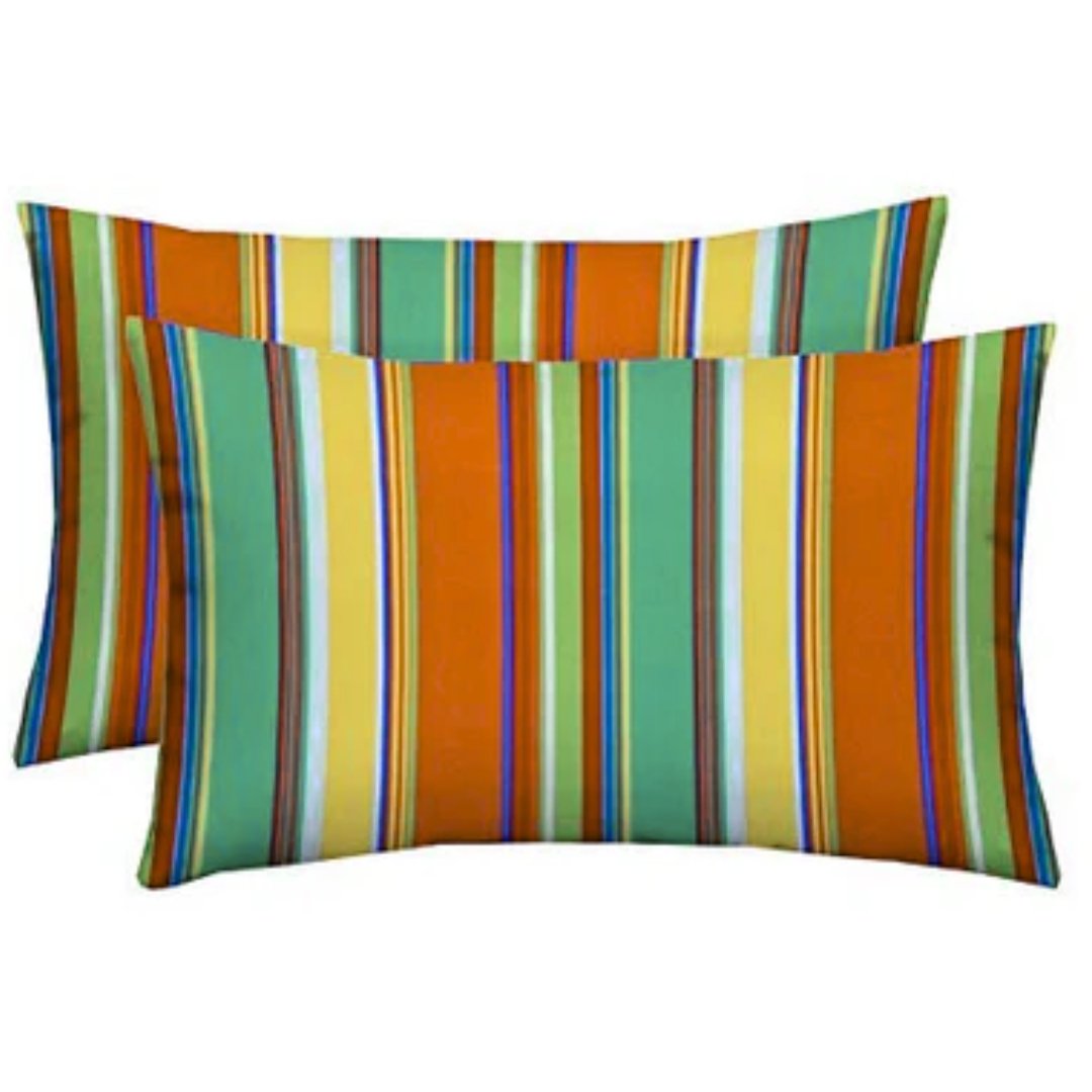 Set of 2 or 4 Throw Pillows | Square & Lumbar Options | Bright Colorful Stripe | SUMMER FLASH SALE - RSH Decor