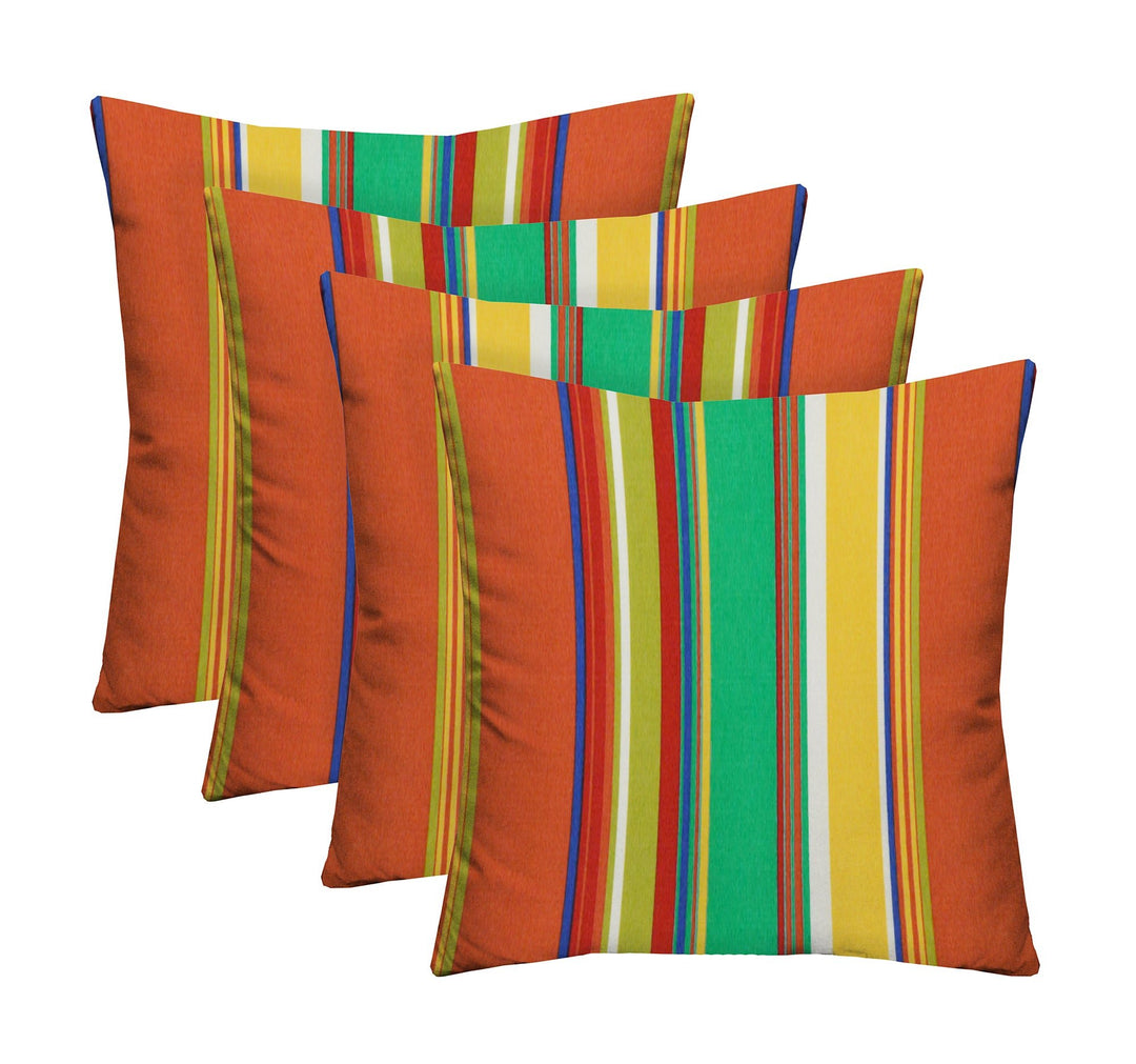 Set of 2 or 4 Throw Pillows | Square & Lumbar Options | Bright Colorful Stripe | SUMMER FLASH SALE - RSH Decor