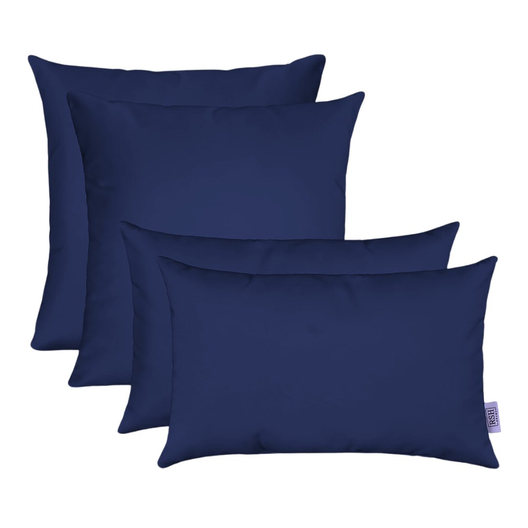 Set of 2 or 4 Throw Pillows | Square & Lumbar Options | Navy | SUMMER FLASH SALE - RSH Decor