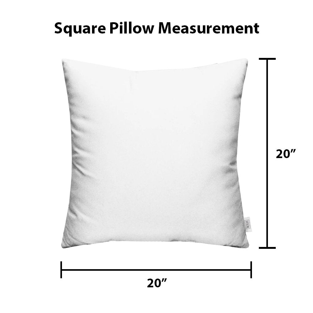 Set of 2 Square Throw Pillows | 17" x 17" or 20" x 20" | Sunbrella Performance Fabric | Sunbrella Maxim Heather Beige - RSH Decor