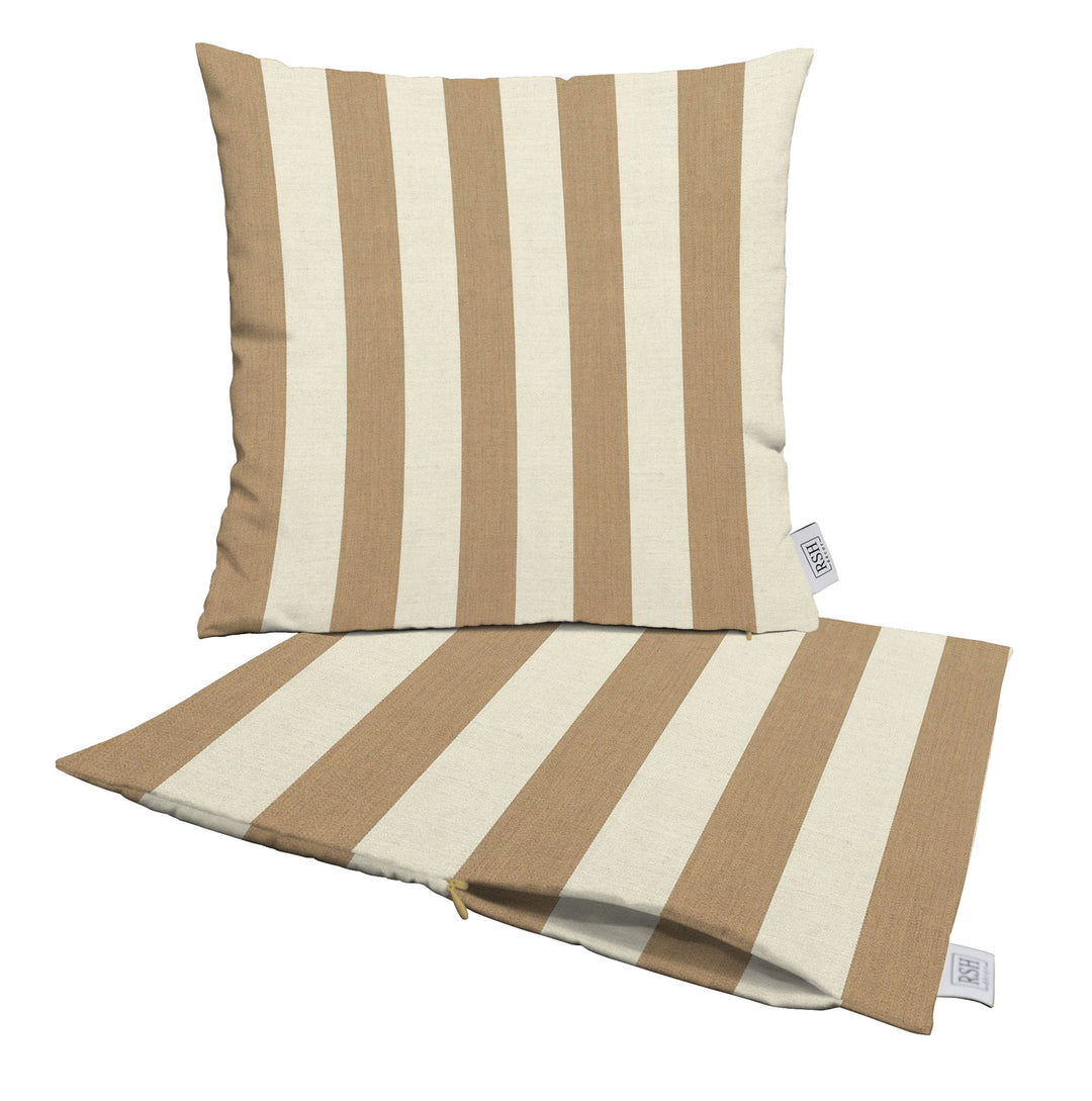 Set of 2 Square Zippered Throw Pillow Covers | Sunbrella Patterns - RSH Decor