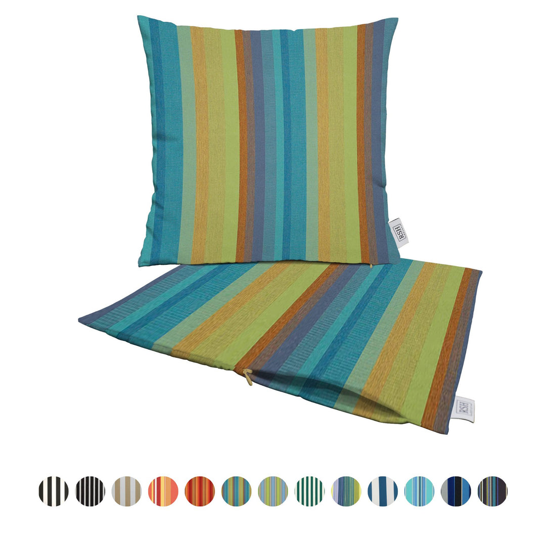 Set of 2 Square Zippered Throw Pillow Covers | Sunbrella Patterns - RSH Decor