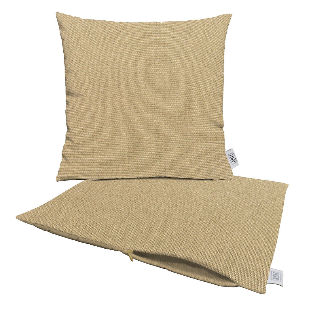 Set of 2 Square Zippered Throw Pillow Covers | Sunbrella Solids - RSH Decor