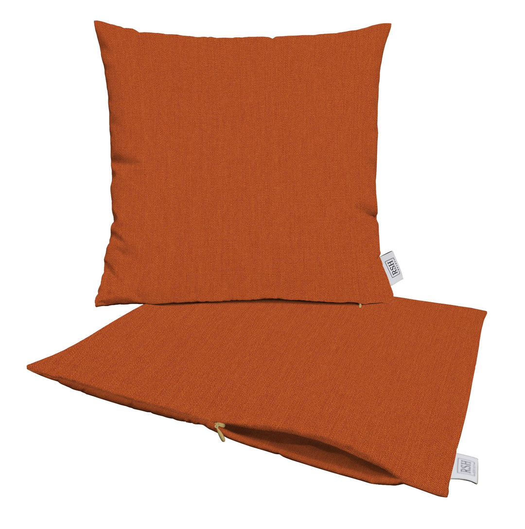 Set of 2 Square Zippered Throw Pillow Covers | Sunbrella Solids - RSH Decor