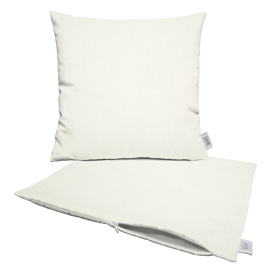 Set of 2 Square Zippered Throw Pillow Covers | Sunbrella Solids - RSH Decor