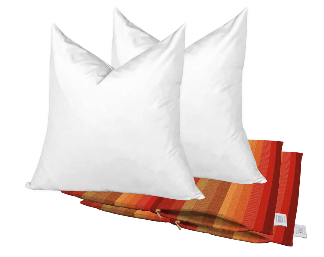 Set of 2 Square Zippered Throw Pillow Covers with Inserts | Sunbrella Patterns - RSH Decor