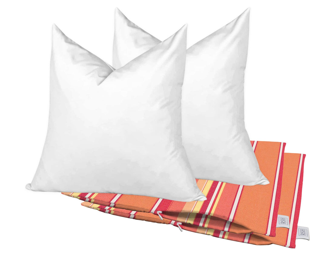 Set of 2 Square Zippered Throw Pillow Covers with Inserts | Sunbrella Patterns - RSH Decor